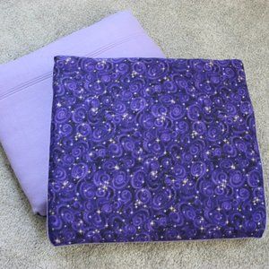 NEW Cozy Pet Bed Starry Night printed cotton and Lavender Fleece